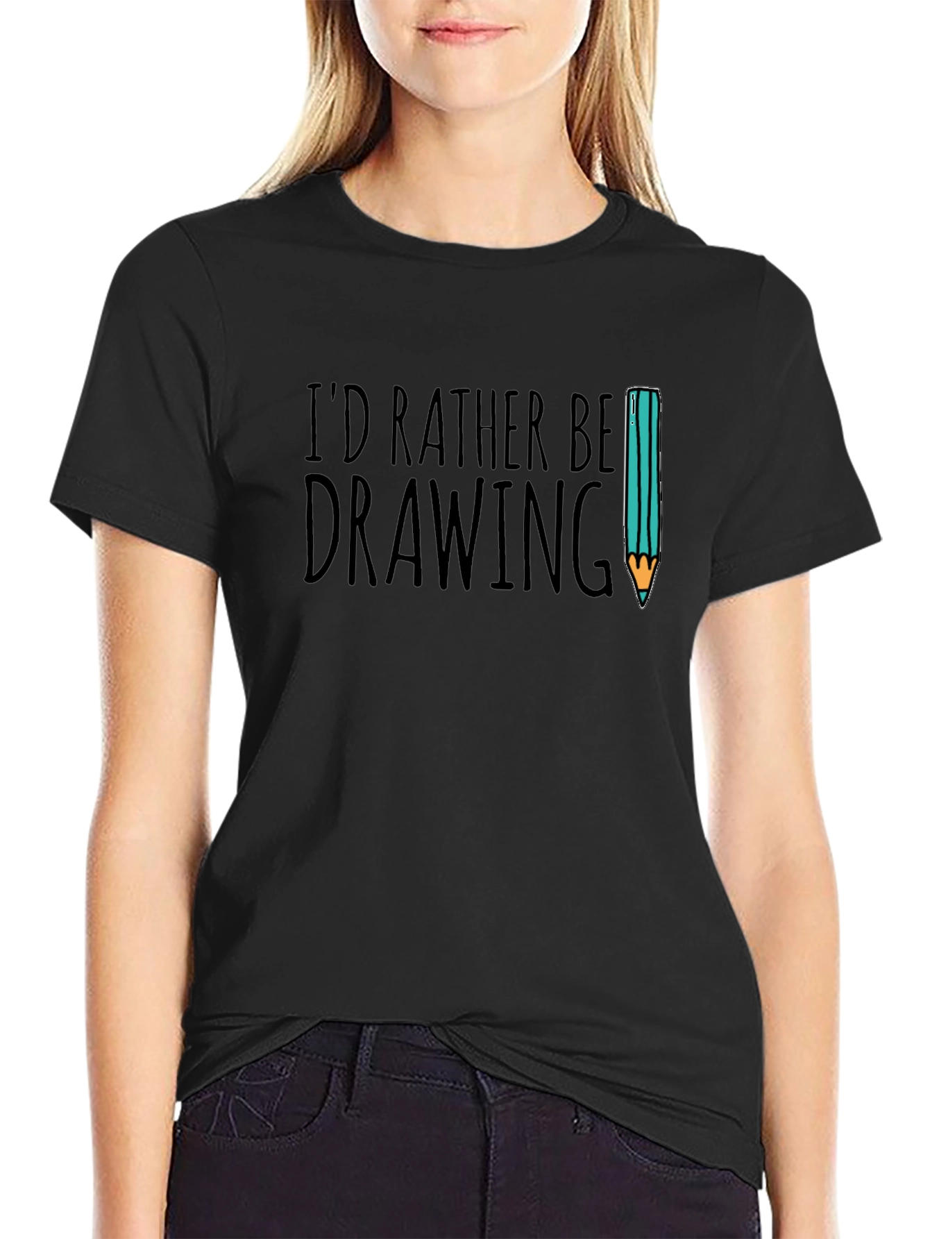 Id Rather Be Drawing Graphic Tee