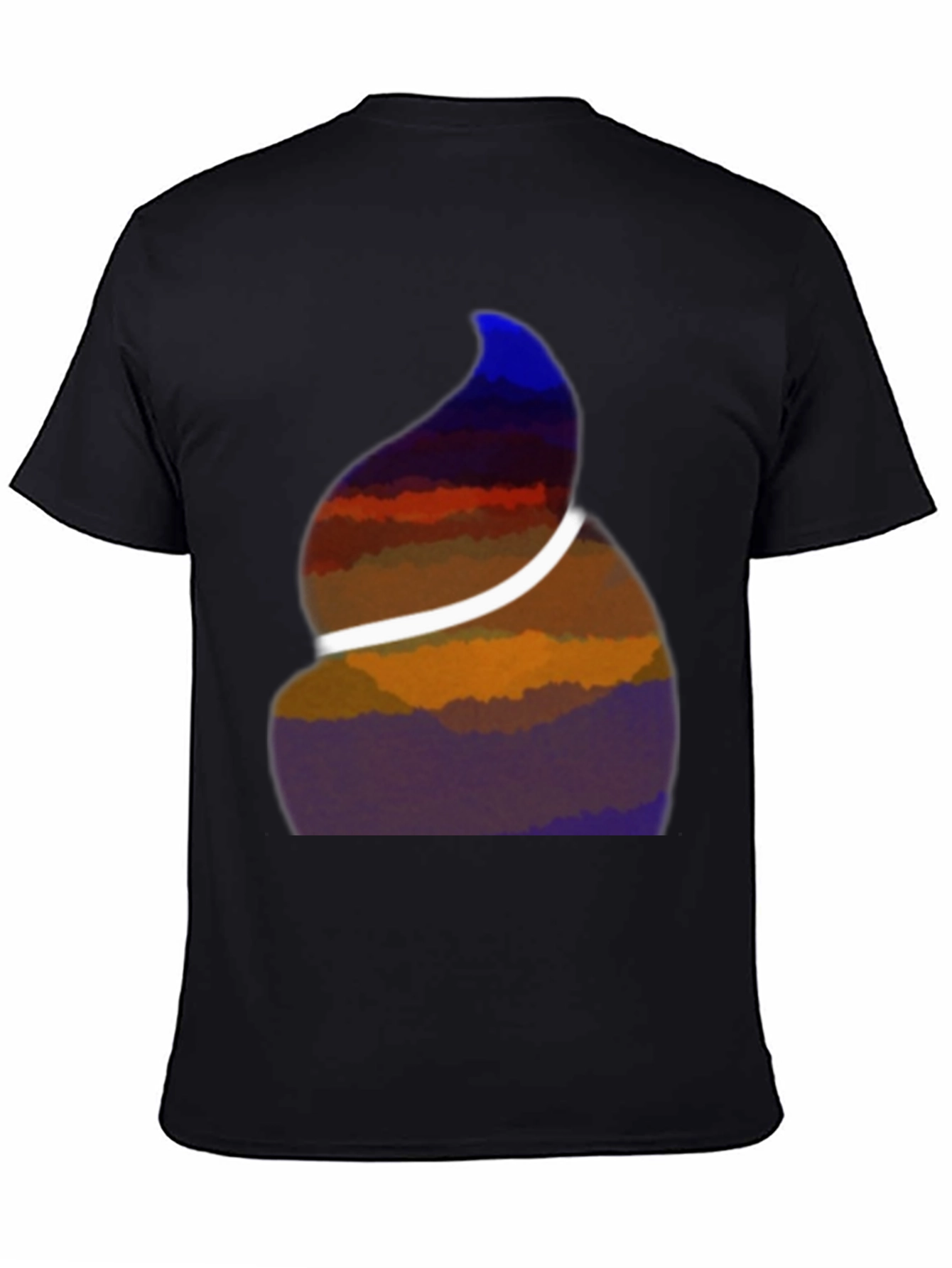 Abstract Swirl Graphic Tee - Black Casual Comfort