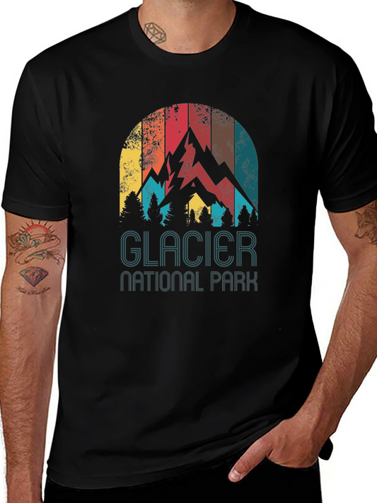 Glacier National Park Retro Graphic Tee