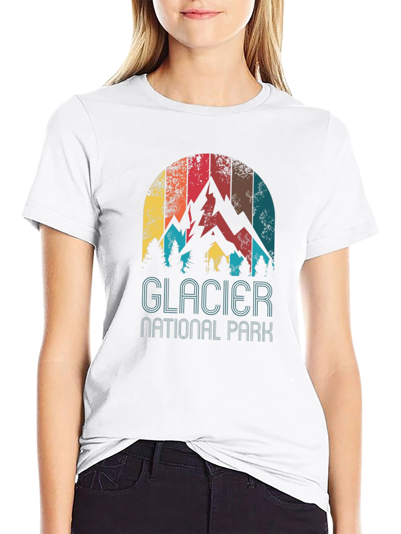 Glacier National Park Retro Graphic Tee