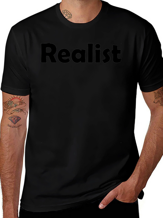 Realist Graphic Tee - Stylish Cotton Blend Comfort