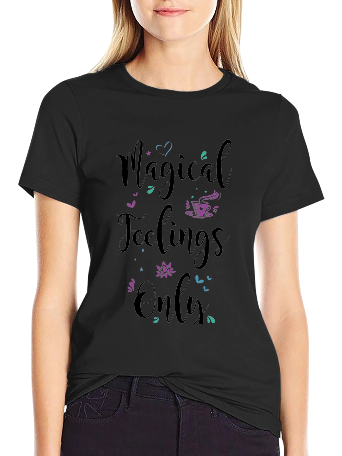 Magical Feelings Only Black Graphic Tee