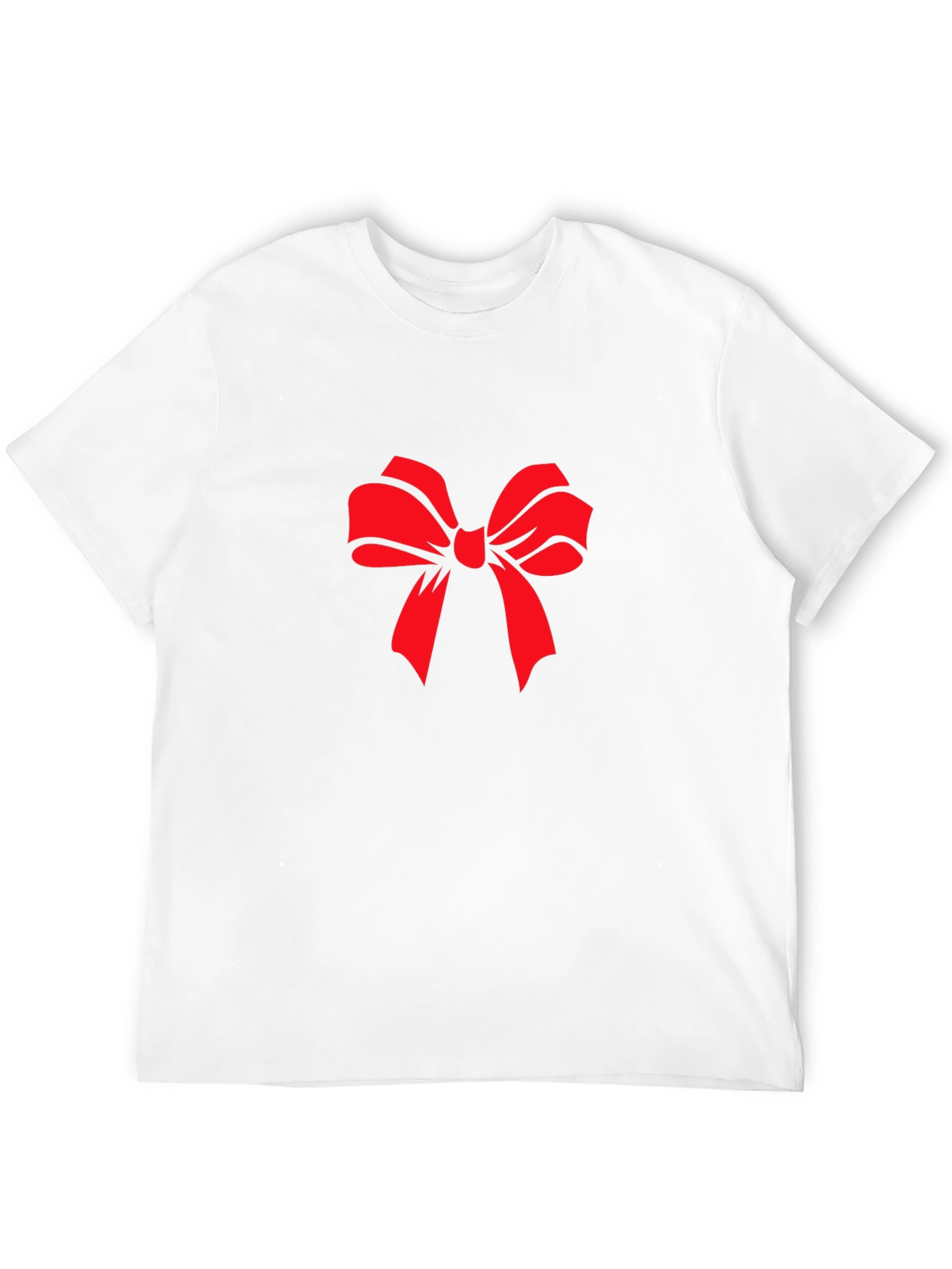 Red Bow Graphic Black T-Shirt - Stylish Casual Wear