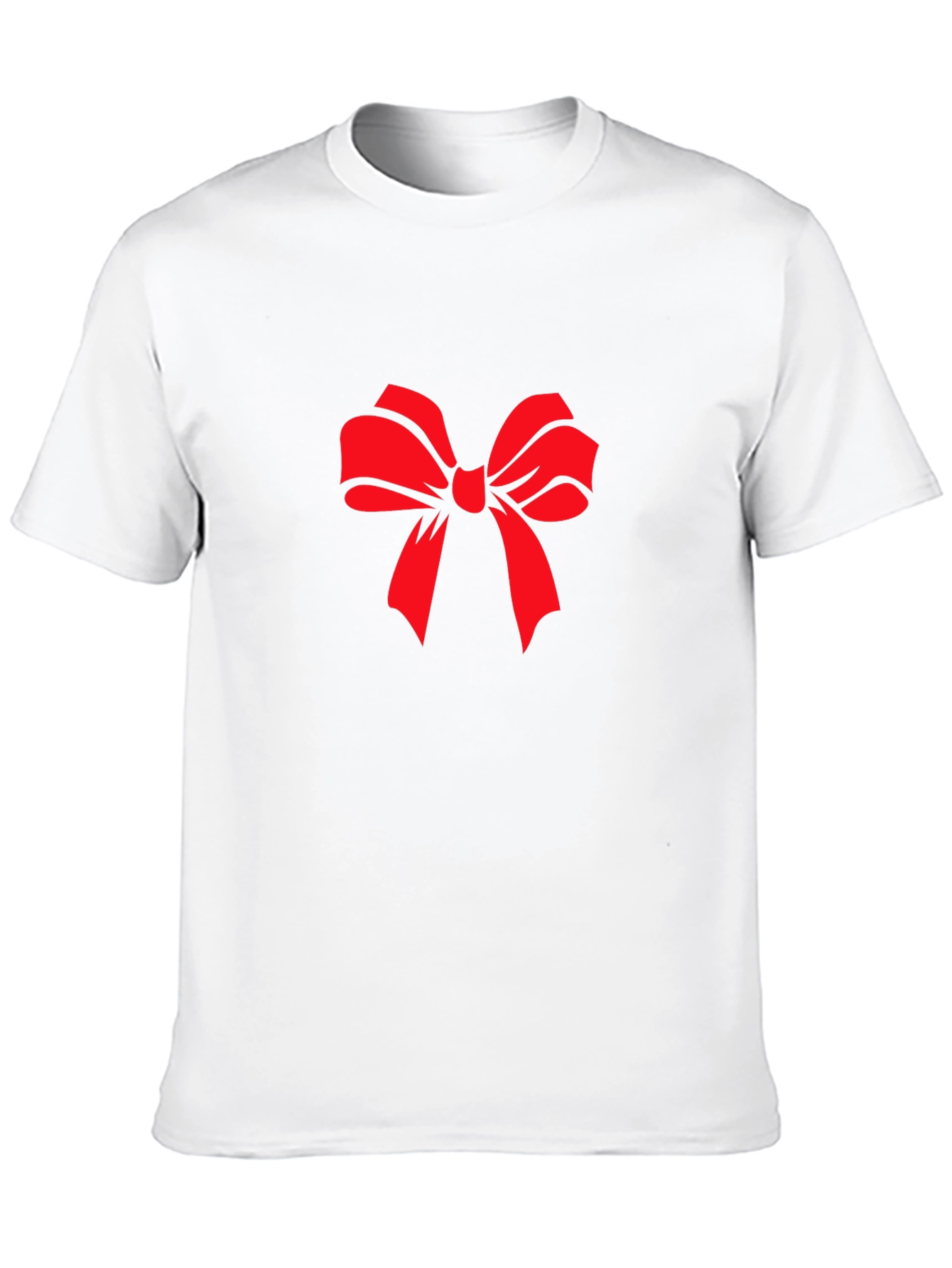 Red Bow Graphic Black T-Shirt - Stylish Casual Wear