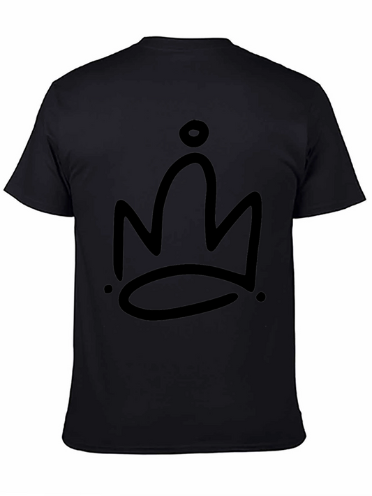 Black Crown Graphic Tee - Mens Casual T-Shirt
