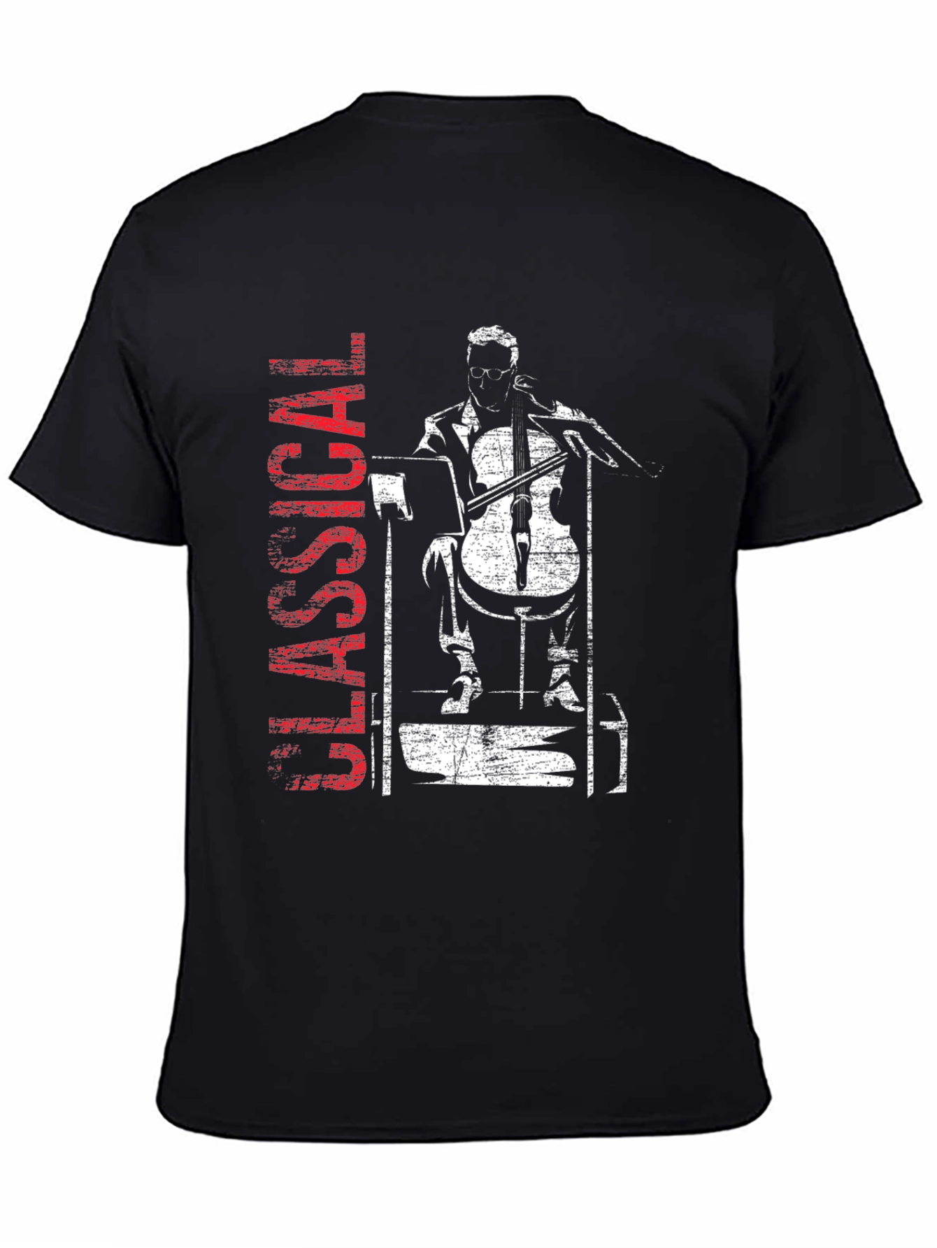 Classical Musician Graphic Tee - Cello Player T-Shirt