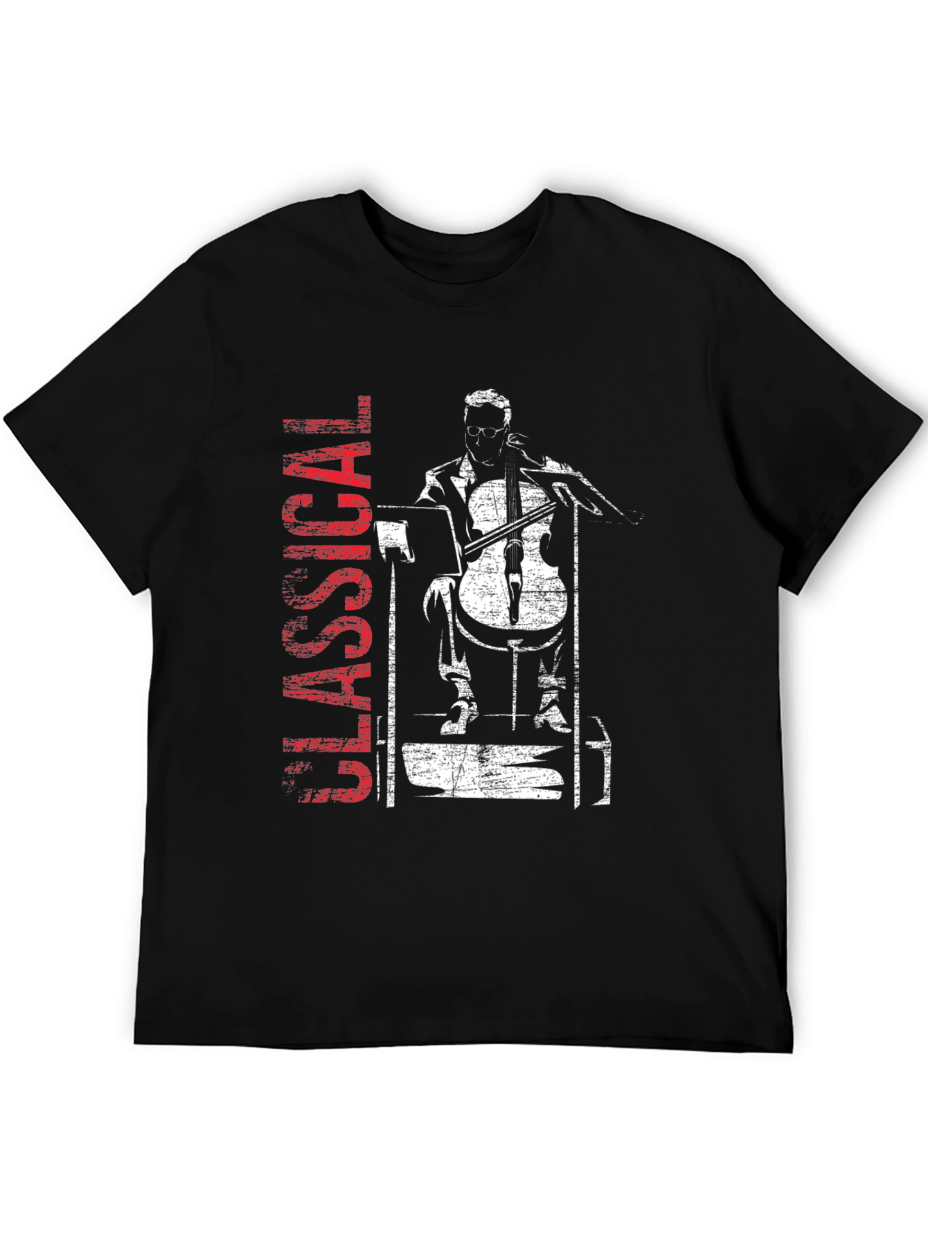Classical Musician Graphic Tee - Cello Player T-Shirt