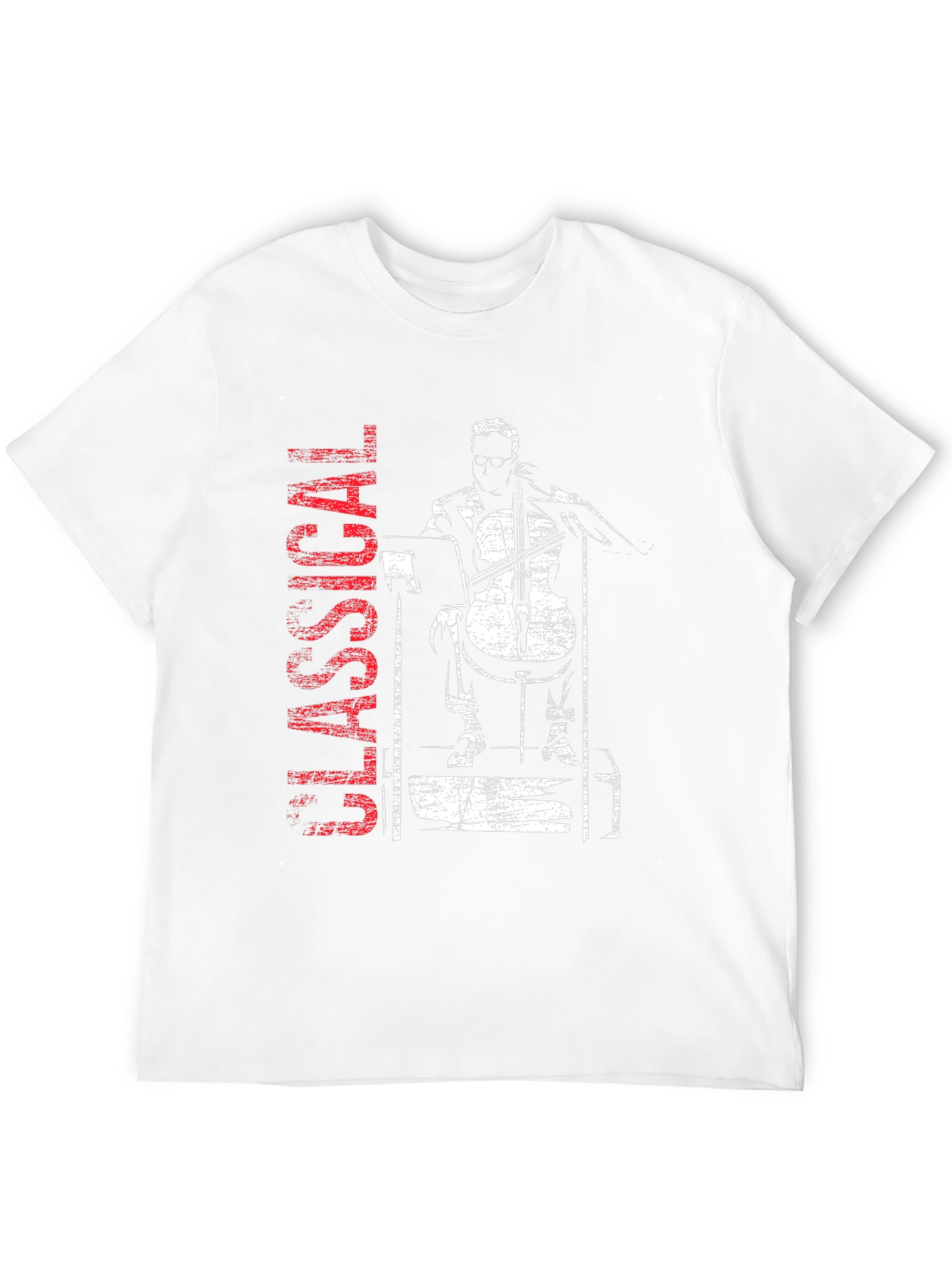 Classical Musician Graphic Tee - Cello Player T-Shirt