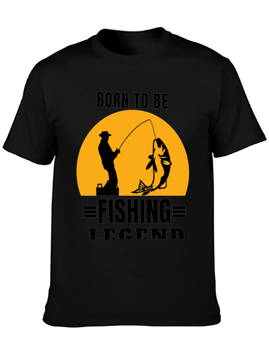 Born to be Fishing Legend Black T-Shirt
