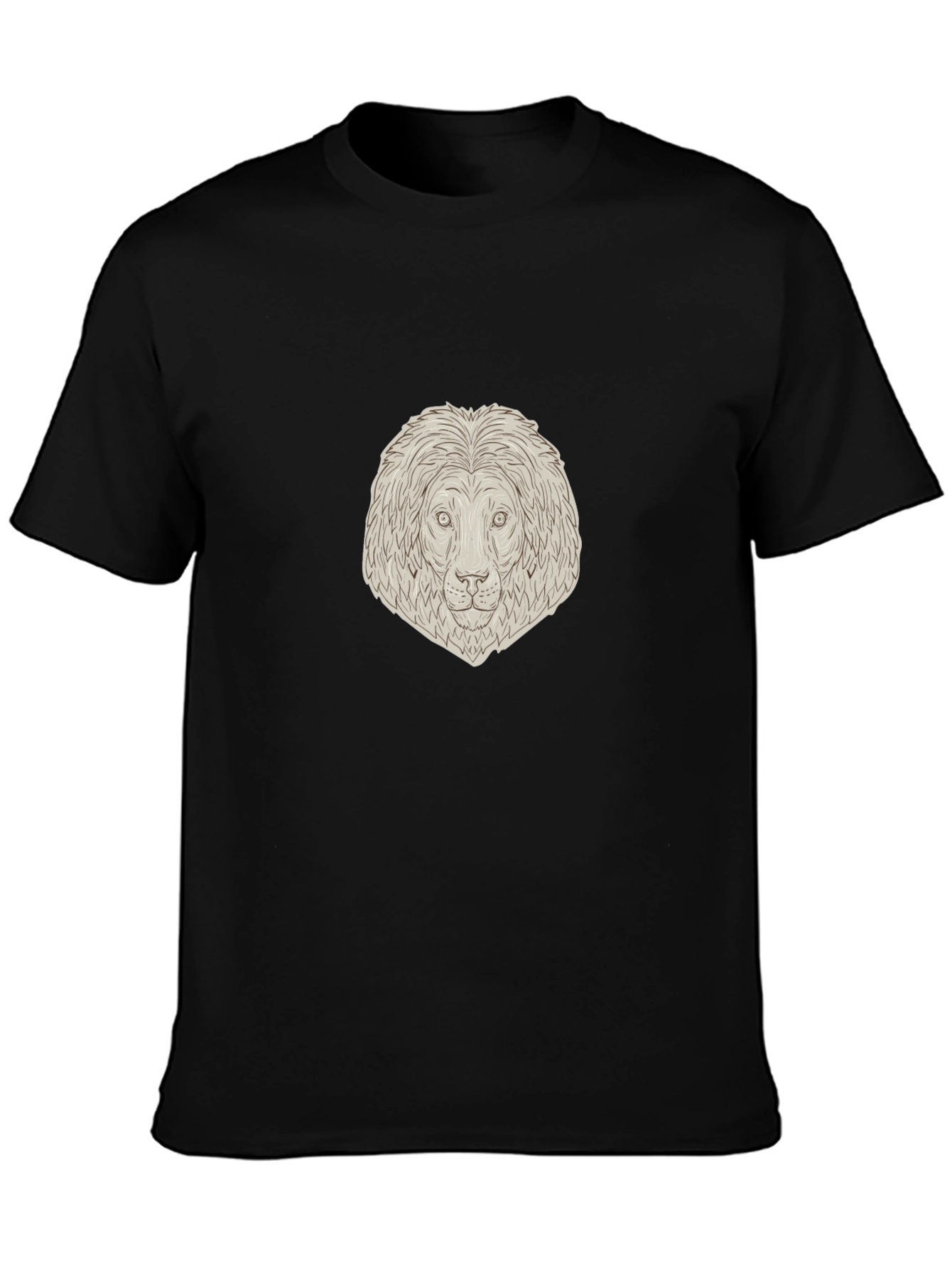 Lion Head Graphic Tee - Unisex Black T-Shirt
