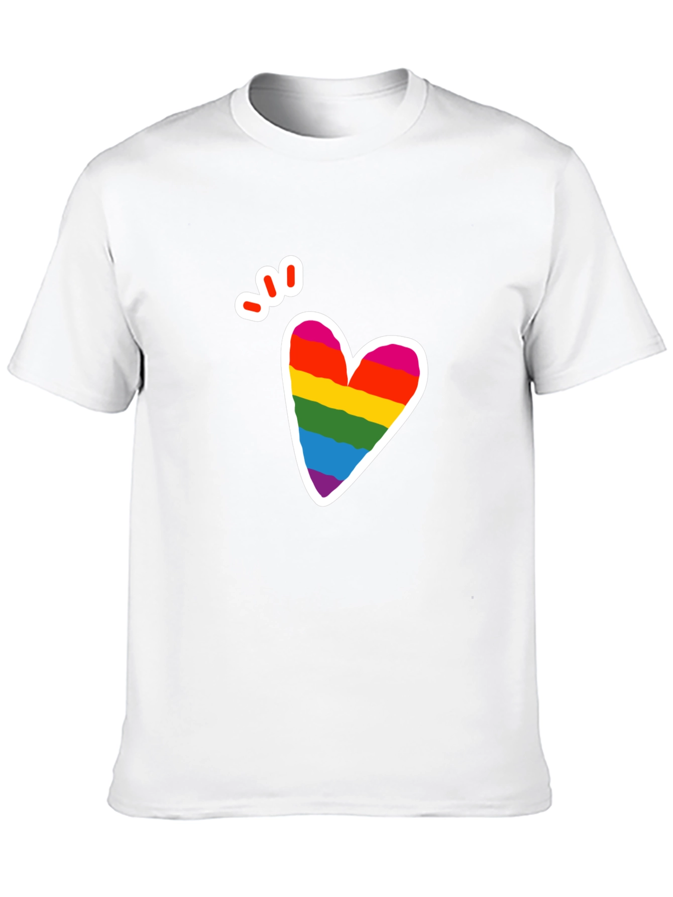 Pride Heart Graphic Tee - Mens Black T-Shirt