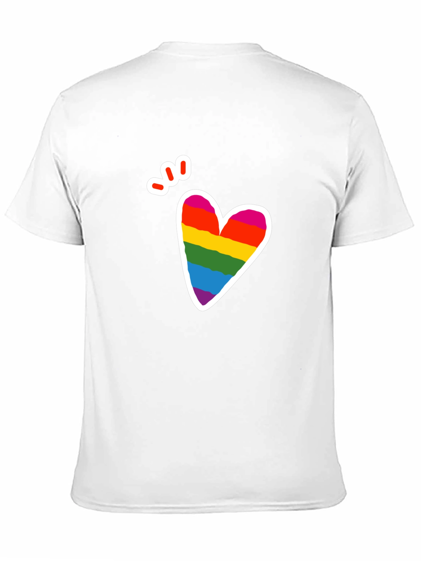 Pride Heart Graphic Tee - Mens Black T-Shirt