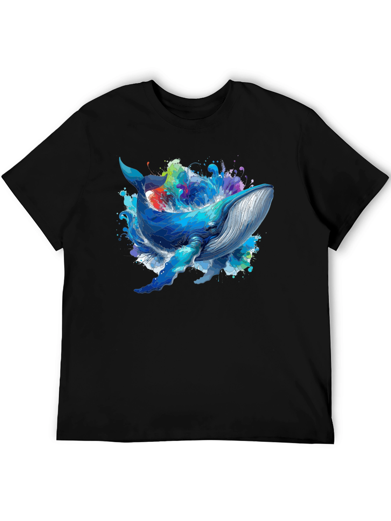 Whale Graphic Tee - Black Unisex T-Shirt