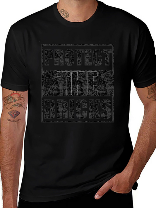 Protect The Bricks Graphic T-Shirt - Black