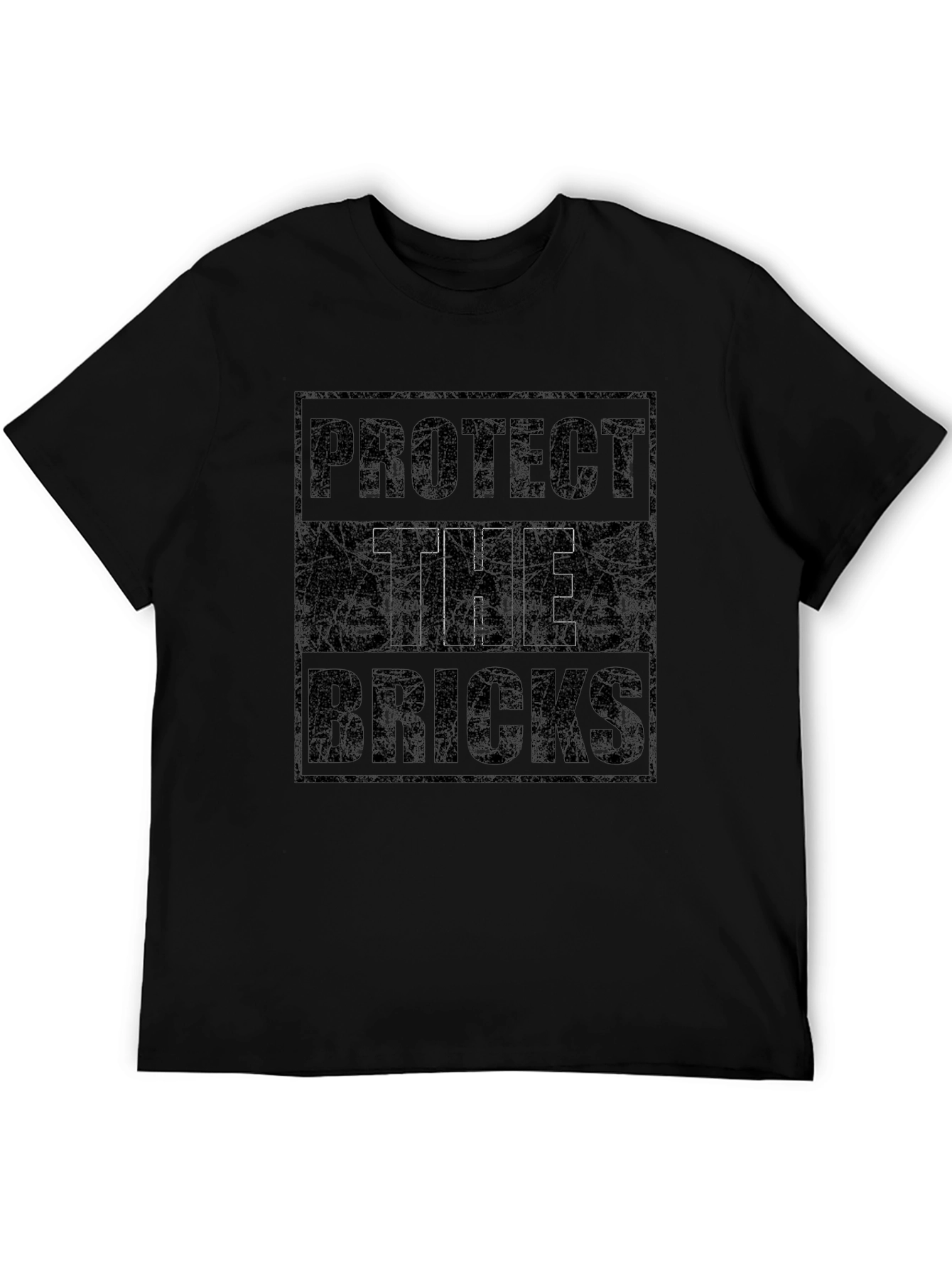 Protect The Bricks Graphic T-Shirt - Black