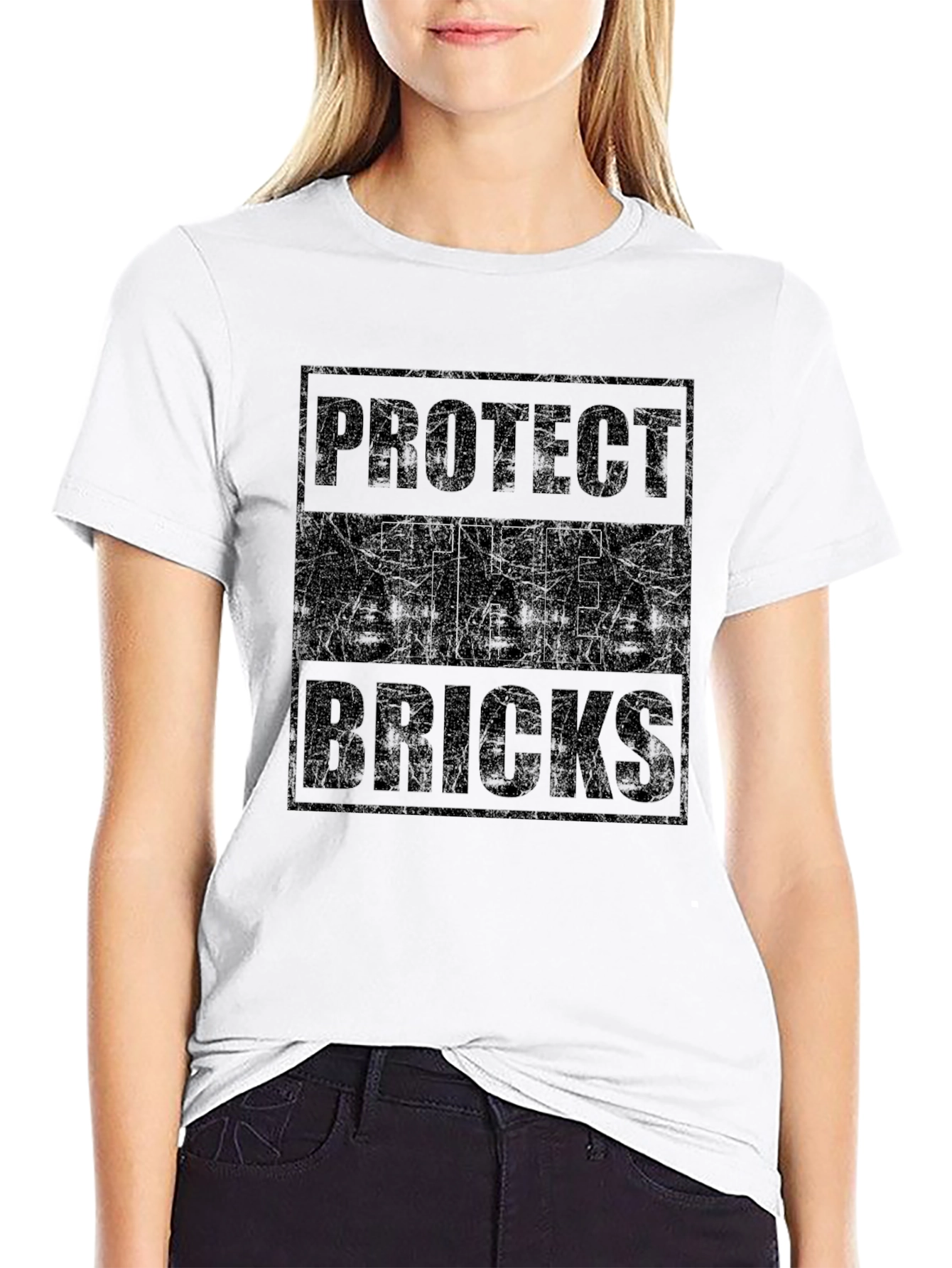 Protect The Bricks Graphic T-Shirt - Black
