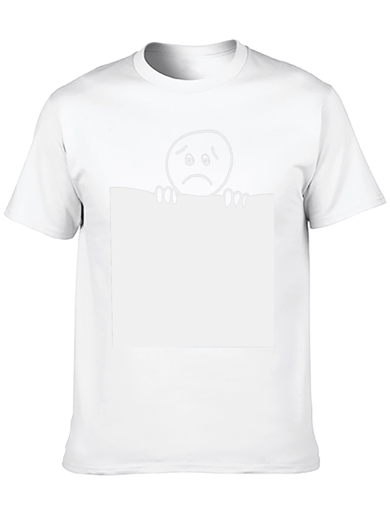 Sad Emoji Graphic Tee - Classic Black