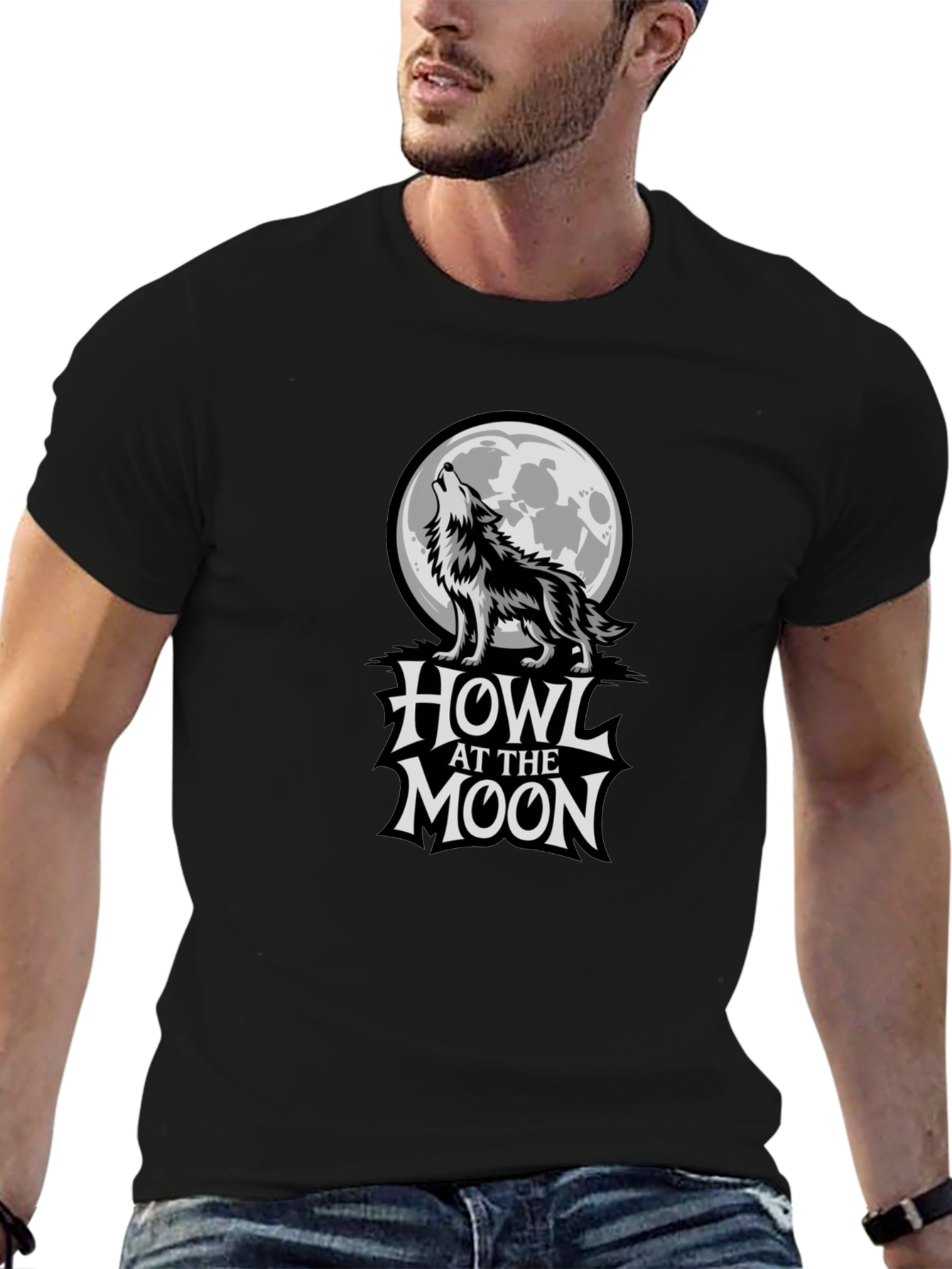 Howl at the Moon Black Graphic Tee