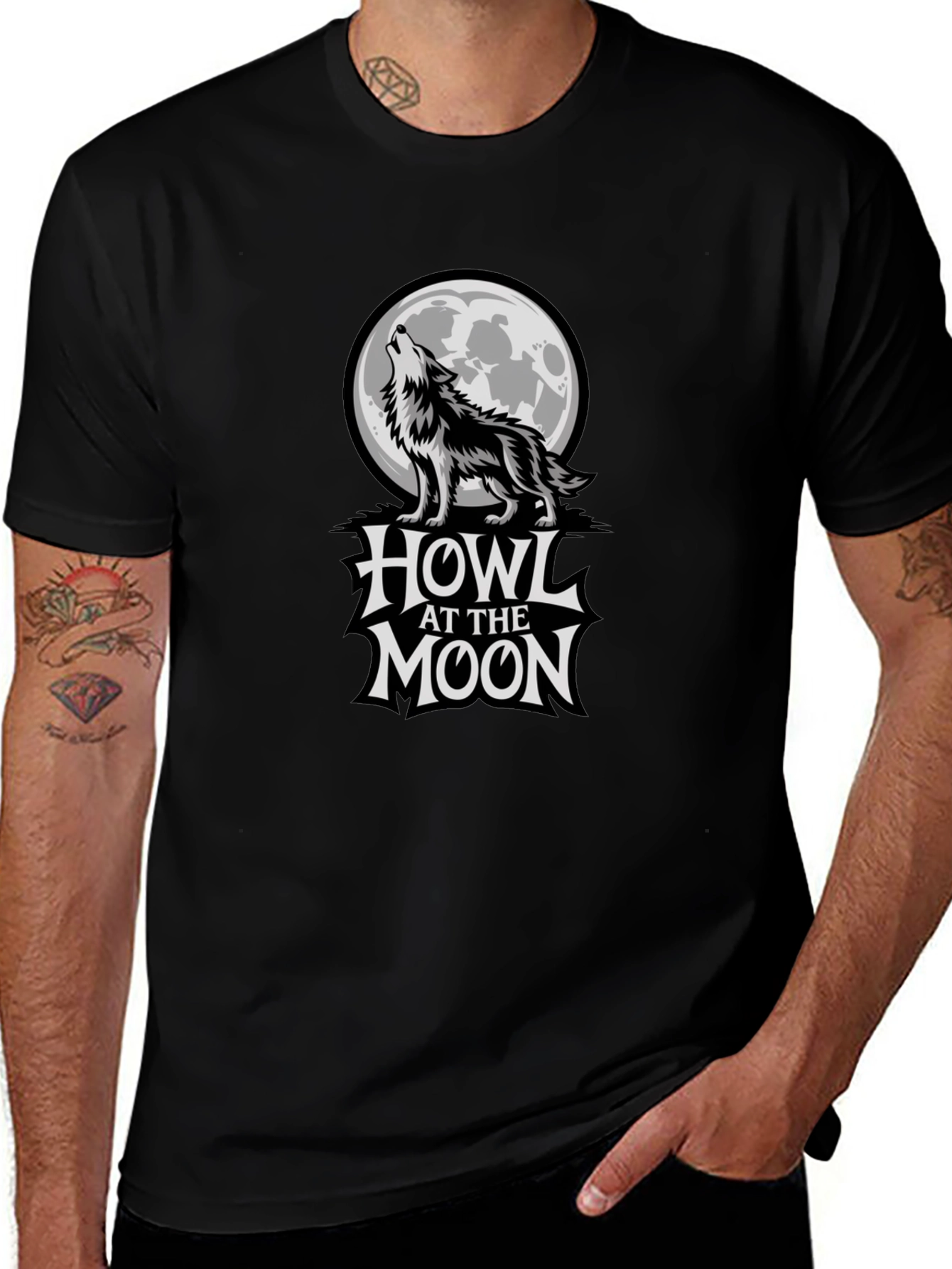 Howl at the Moon Black Graphic Tee