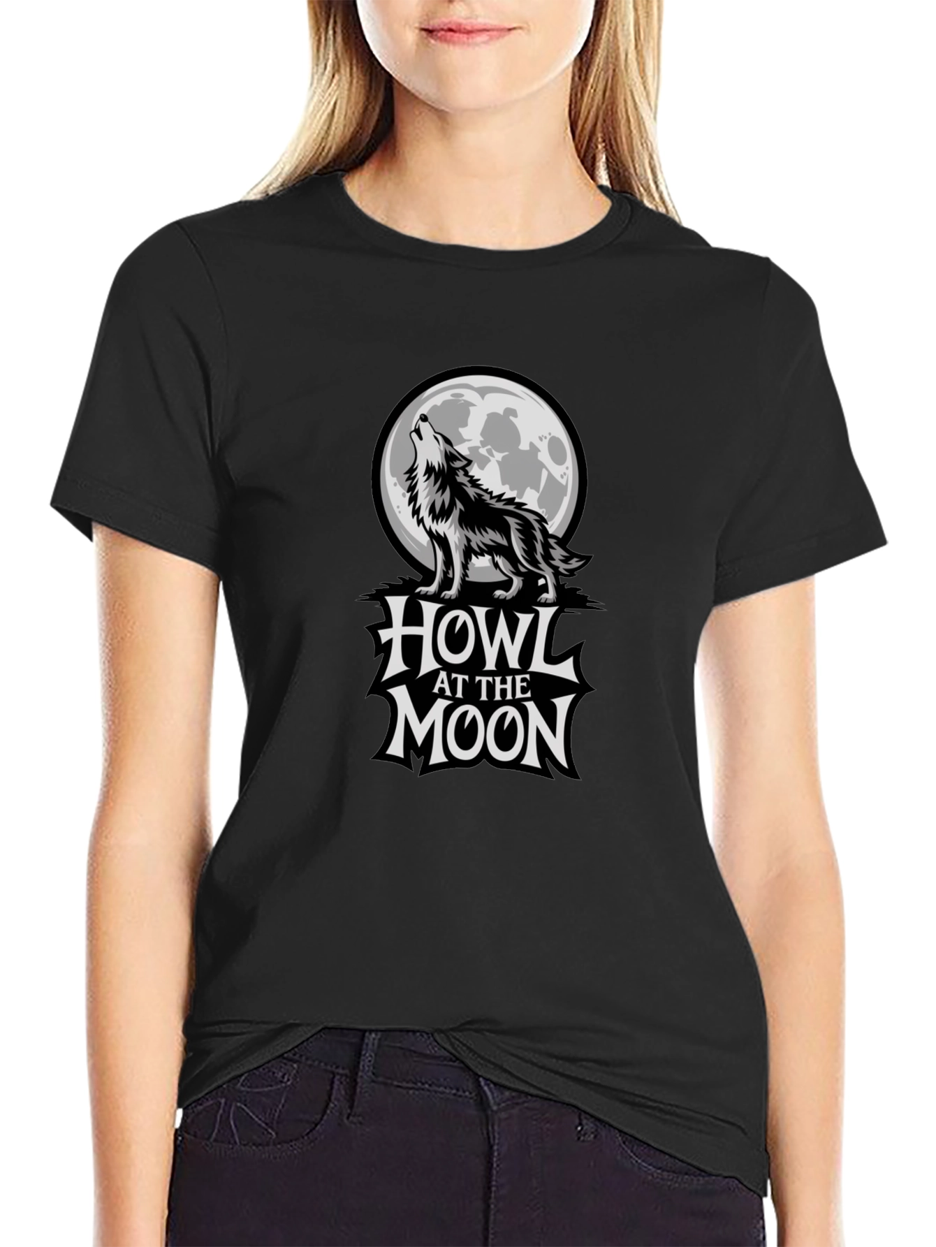 Howl at the Moon Black Graphic Tee