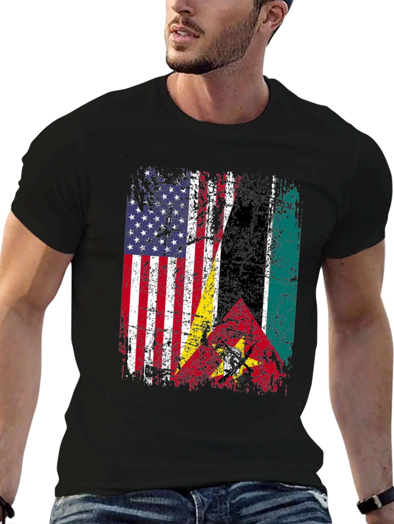 USA Grenada Flag Graphic T-Shirt