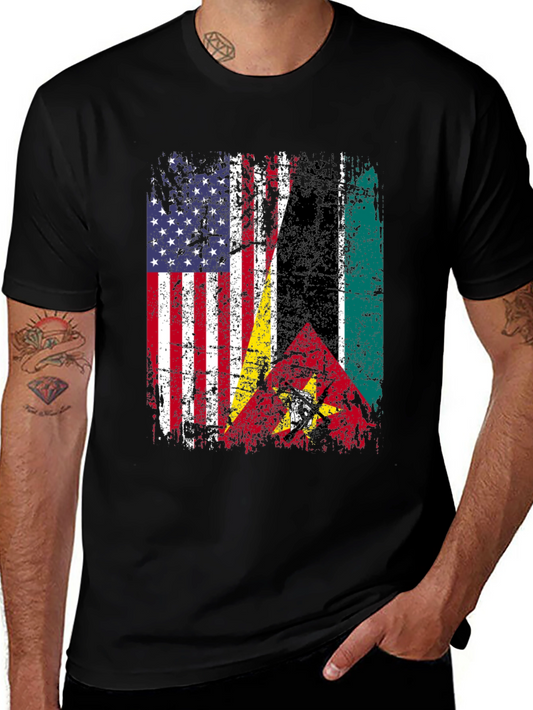 USA Grenada Flag Graphic T-Shirt