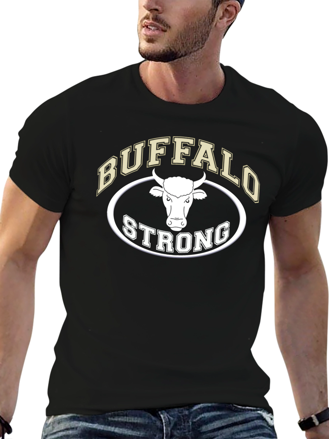 Buffalo Strong Graphic T-Shirt - Black