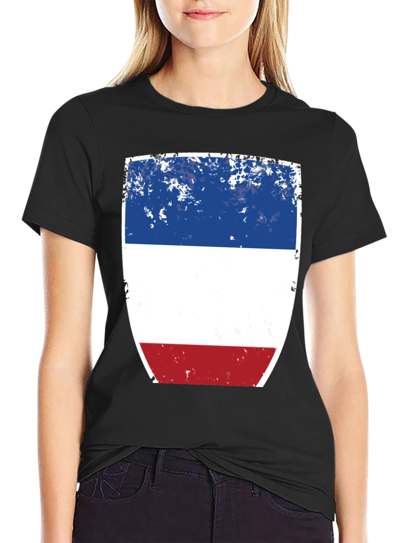 Distressed French Flag T-Shirt