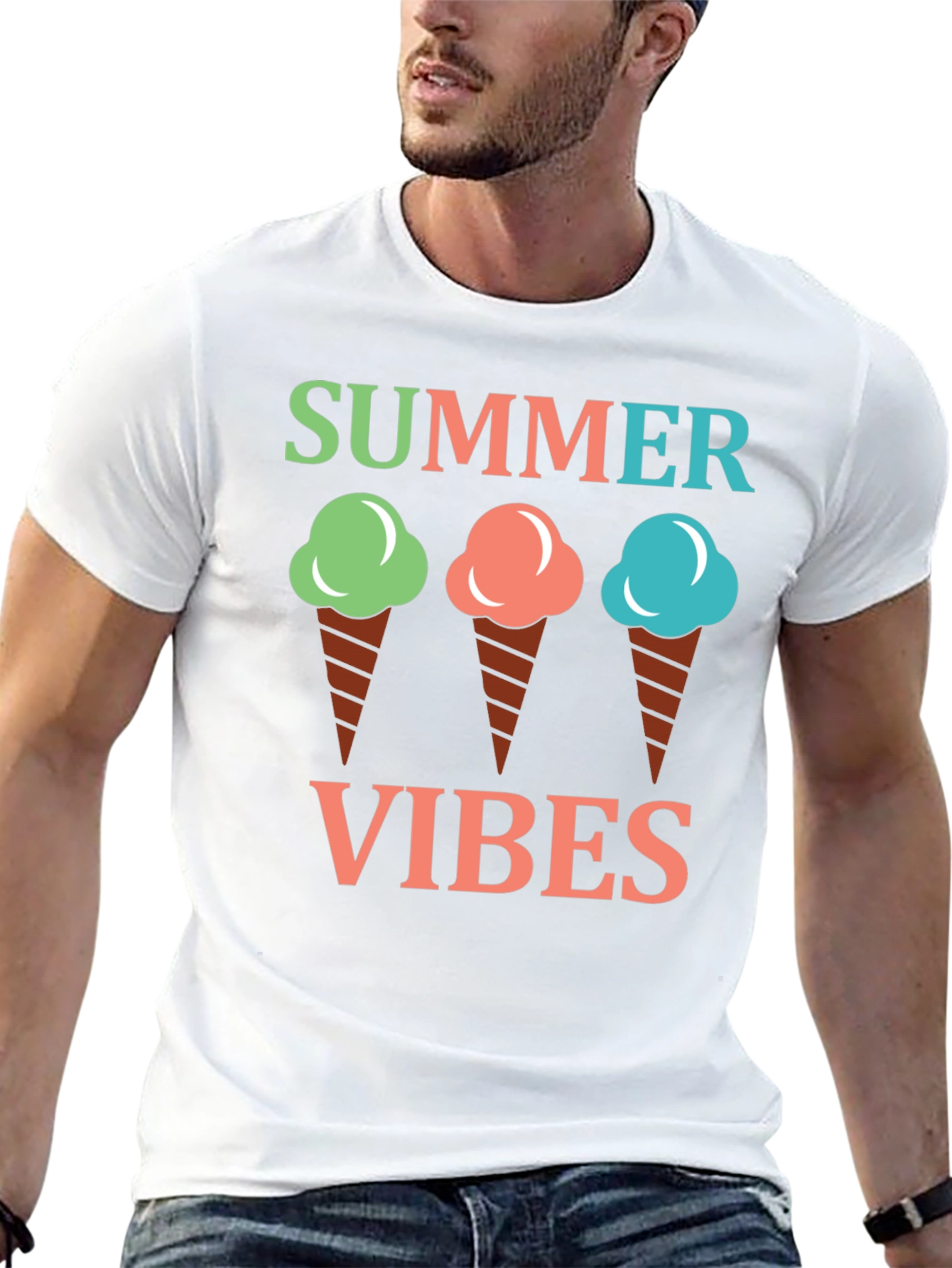 Summer Vibes Ice Cream Graphic Tee