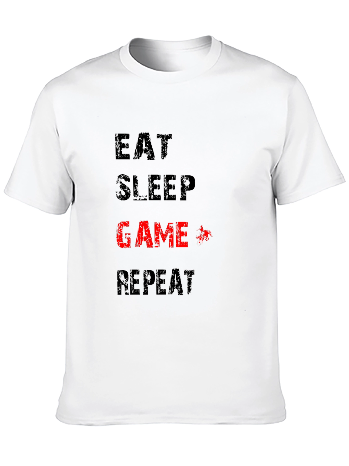 Eat Sleep Game Repeat Black T-Shirt