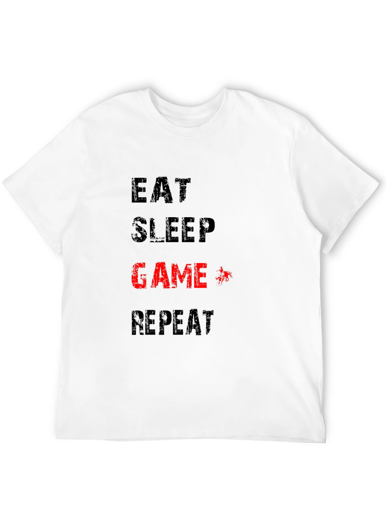 Eat Sleep Game Repeat Black T-Shirt