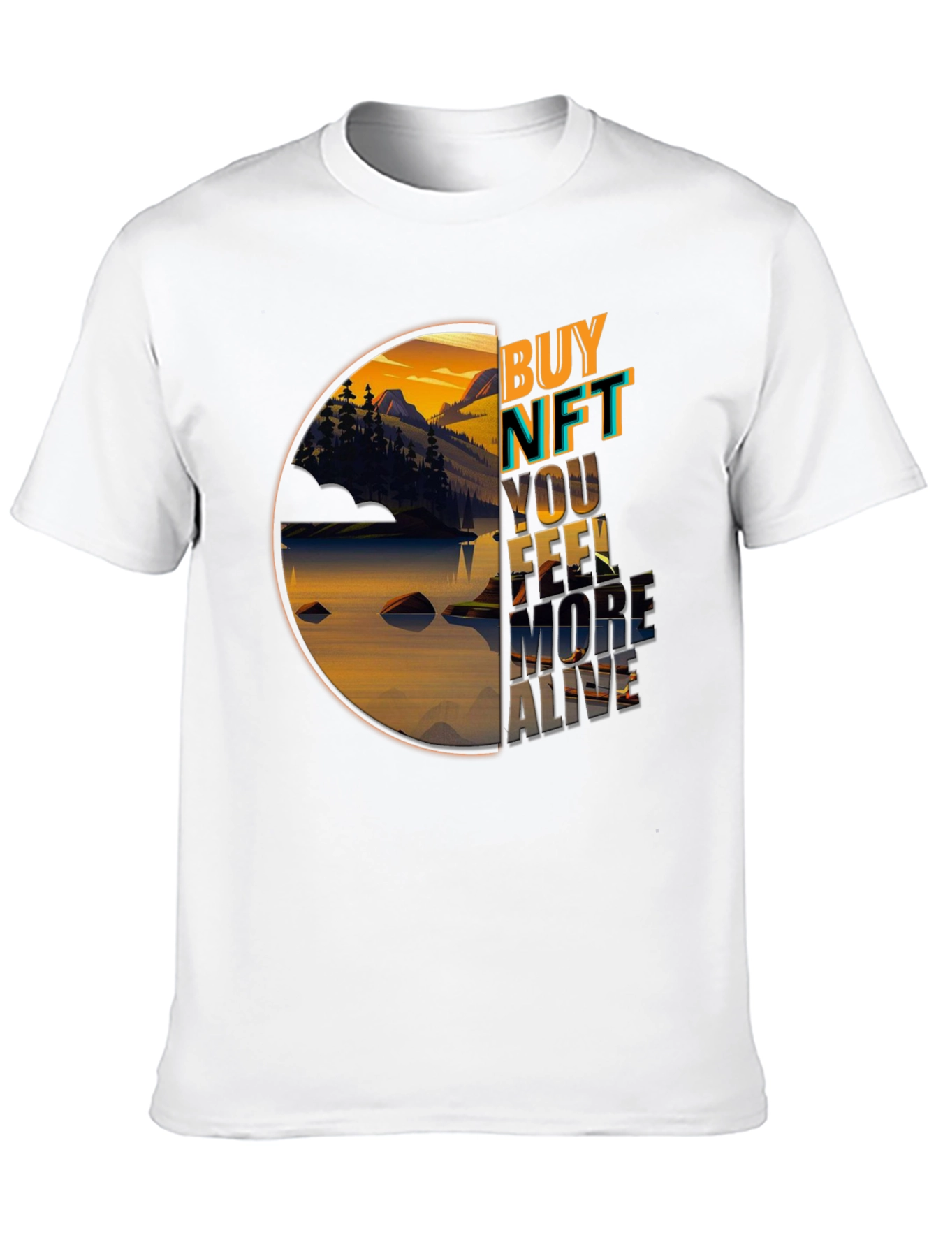 Buy NFT Nature Graphic Black T-Shirt