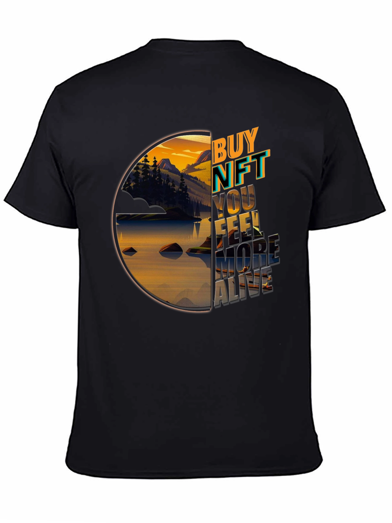 Buy NFT Nature Graphic Black T-Shirt