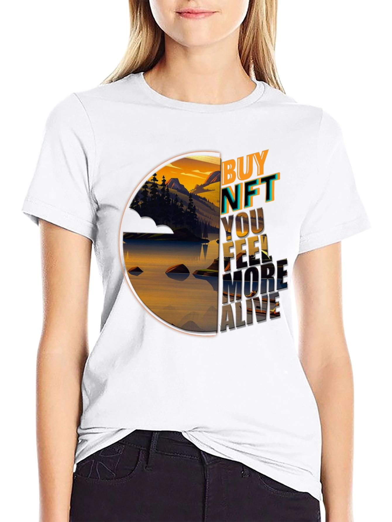 Buy NFT Nature Graphic Black T-Shirt
