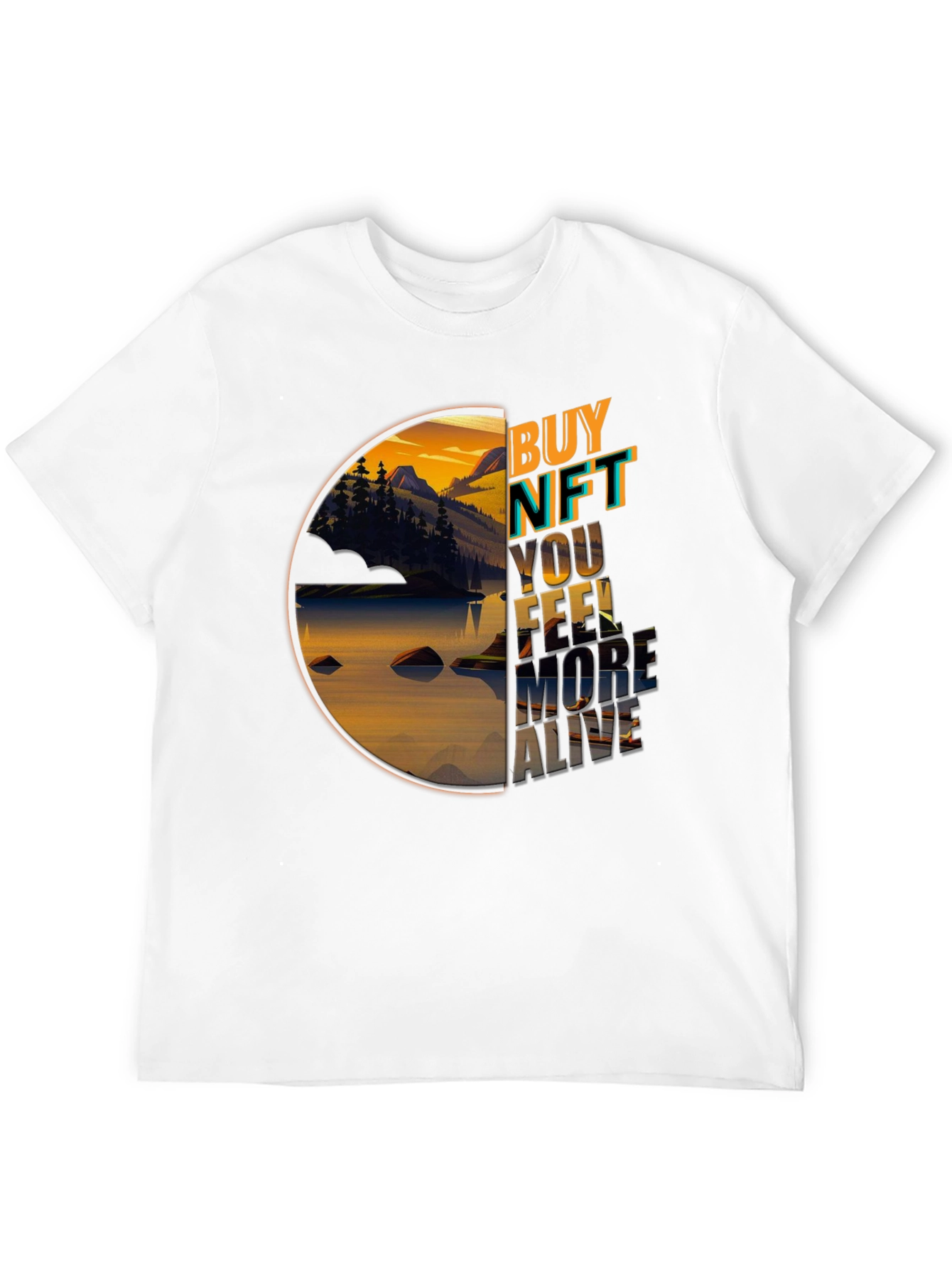 Buy NFT Nature Graphic Black T-Shirt