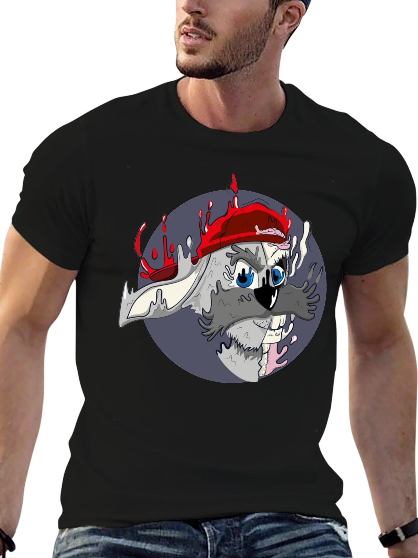 Cool Cartoon Rabbit Graphic Tee
