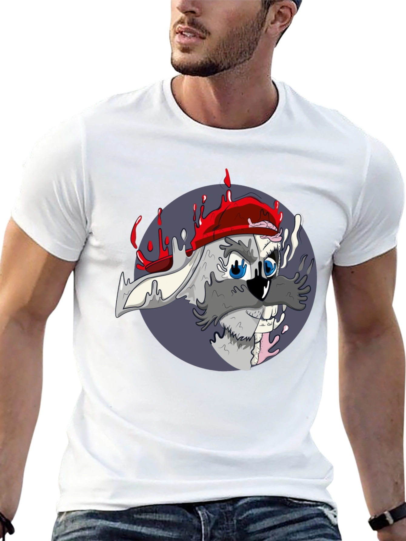 Cool Cartoon Rabbit Graphic Tee