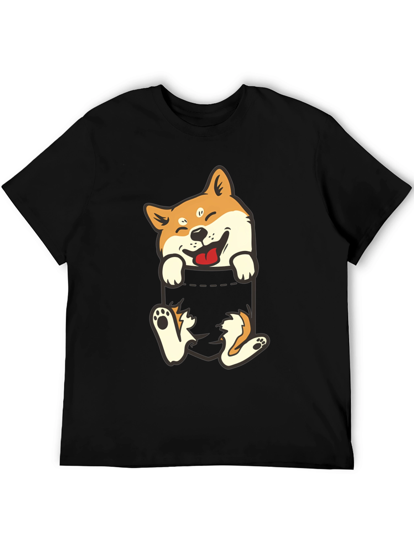 Shiba Inu Pocket T-Shirt: Funny Dog Tee