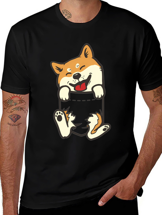 Shiba Inu Pocket T-Shirt: Funny Dog Tee