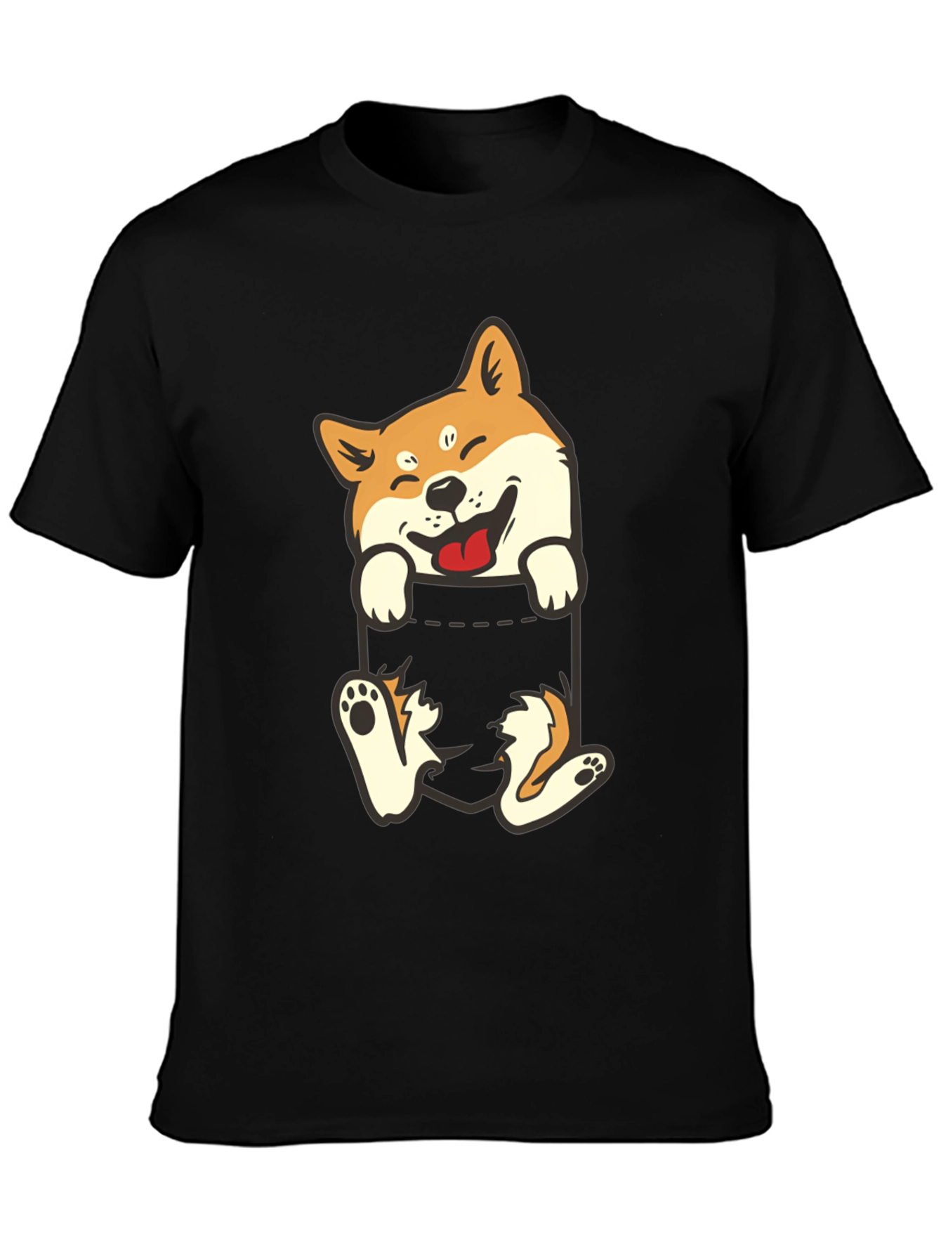 Shiba Inu Pocket T-Shirt: Funny Dog Tee