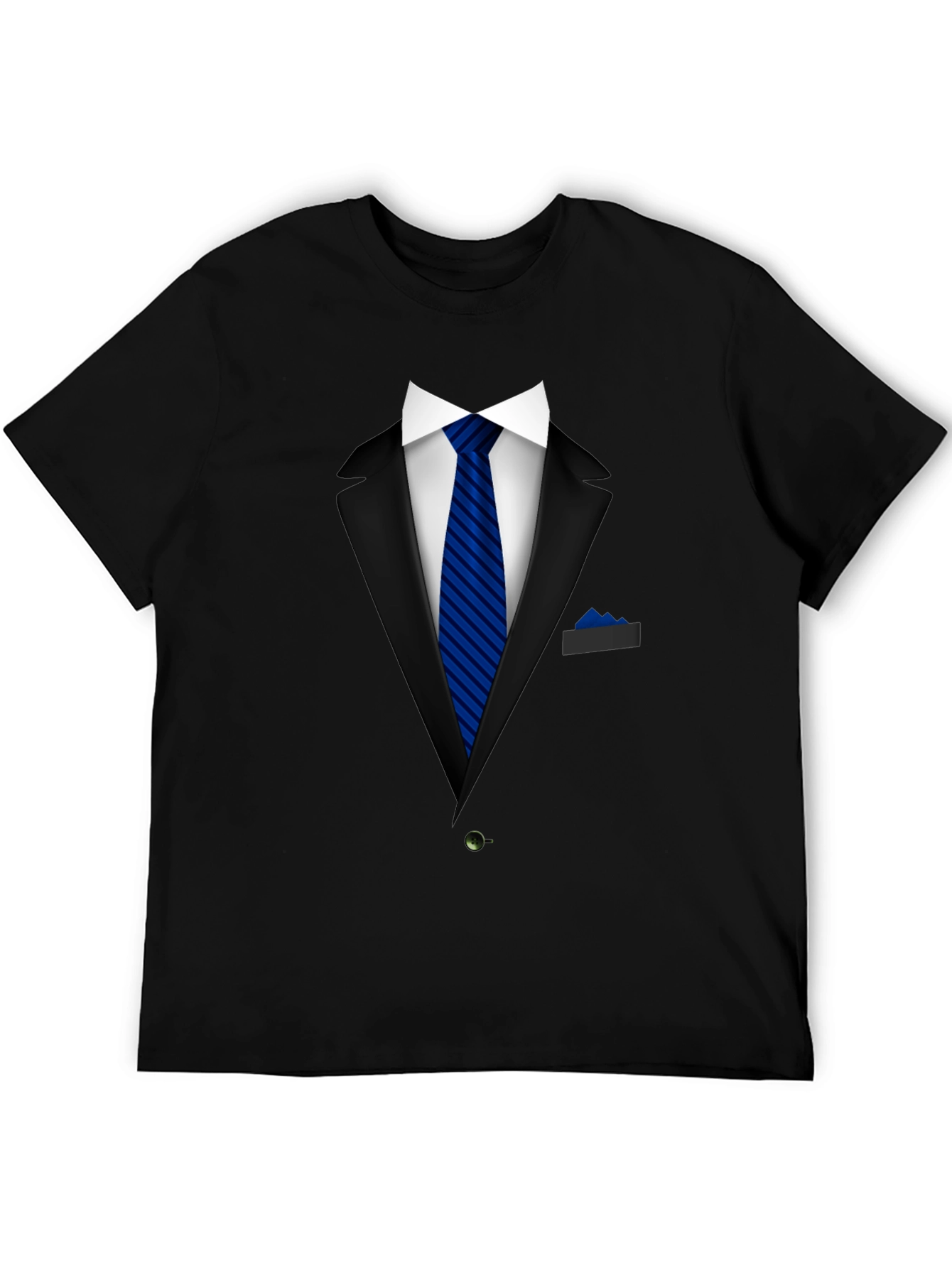 Formal Suit Graphic Tee - Blue Tie