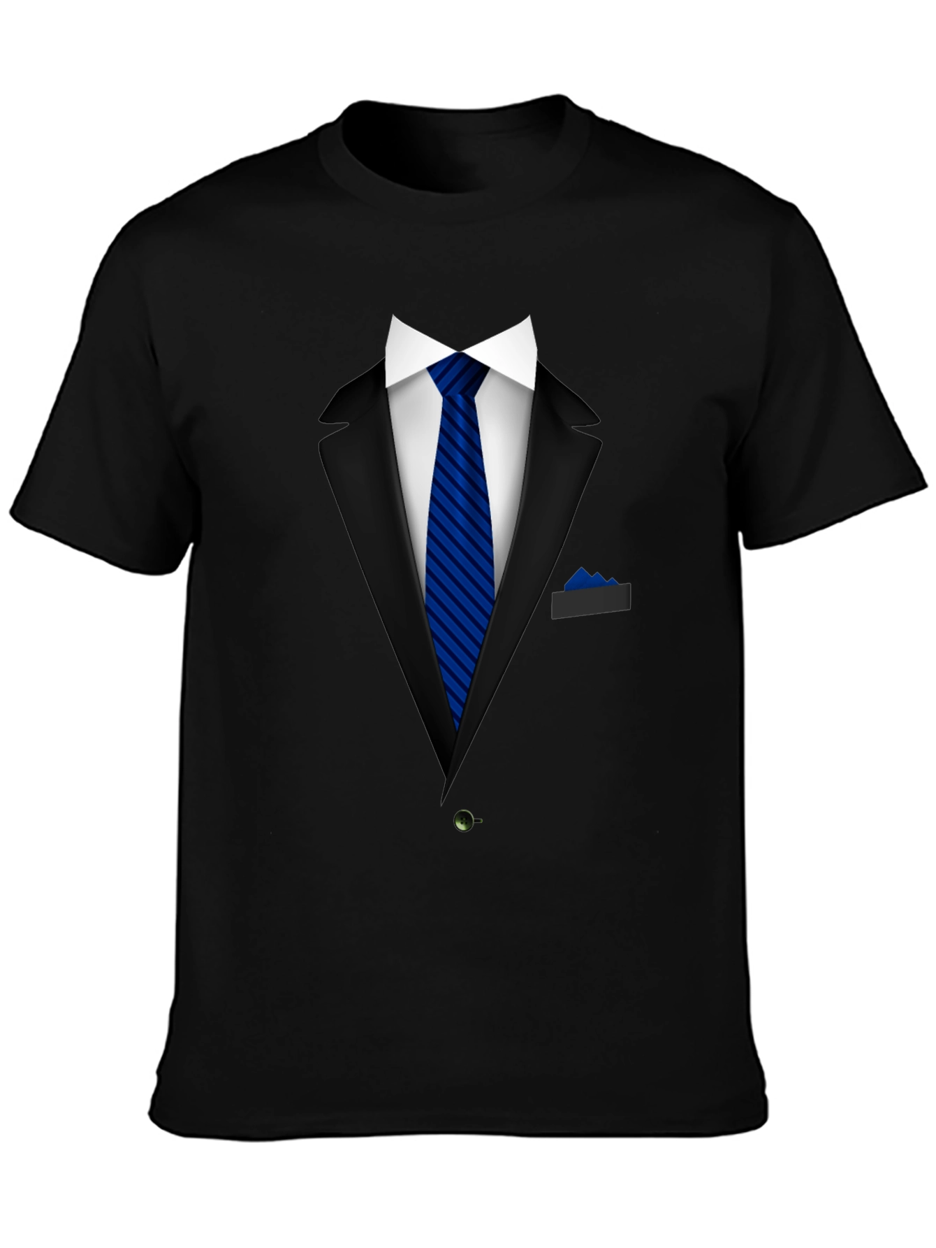 Formal Suit Graphic Tee - Blue Tie