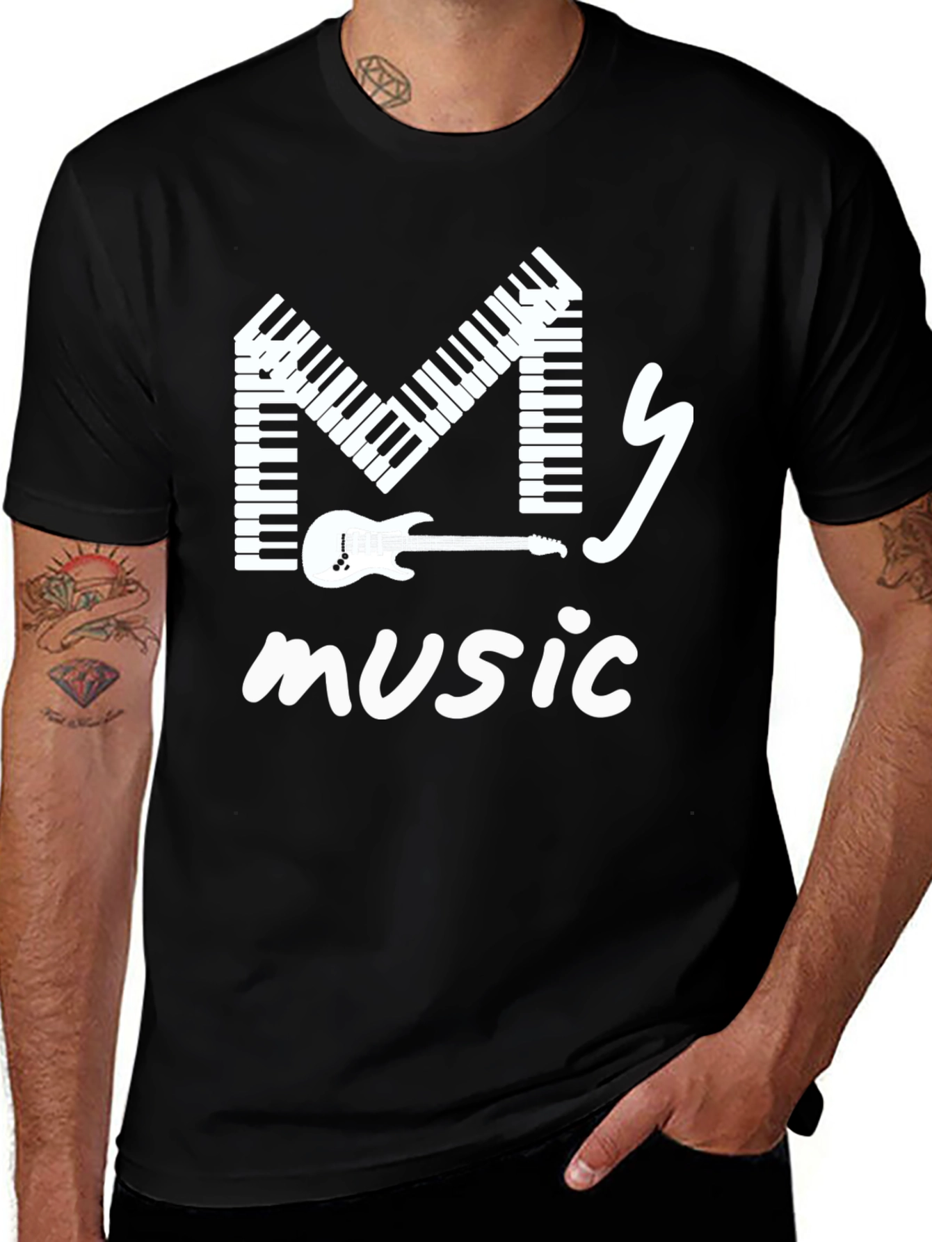 My Music T-Shirt: Keyboard M Design