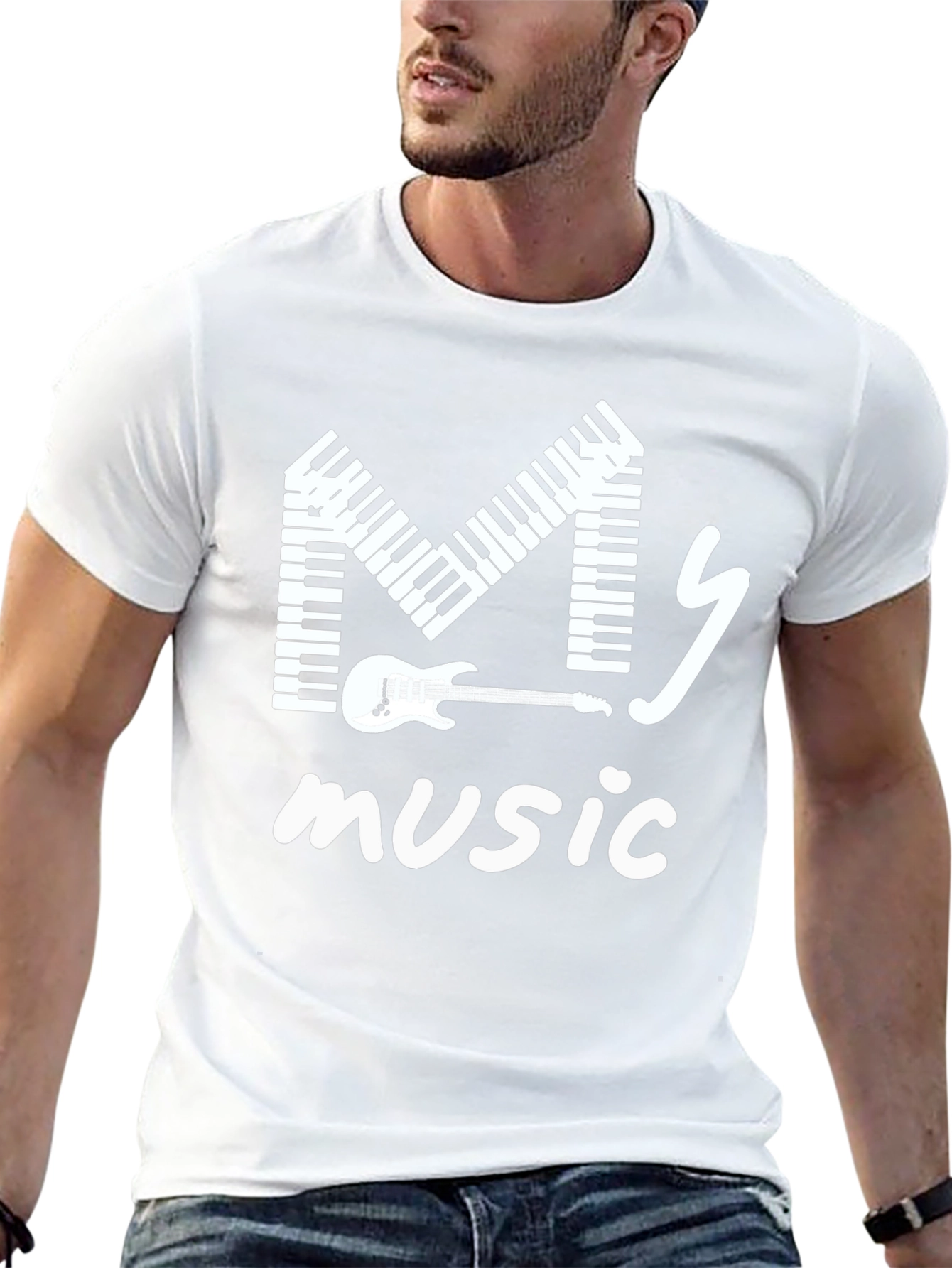 My Music T-Shirt: Keyboard M Design