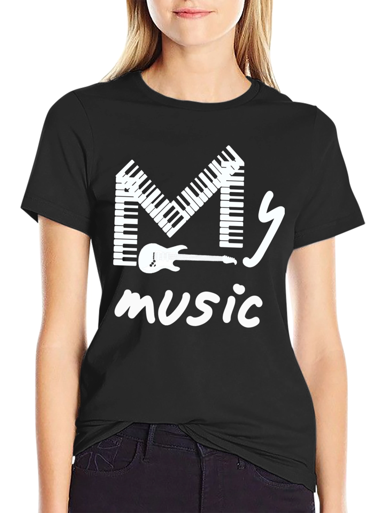 My Music T-Shirt: Keyboard M Design