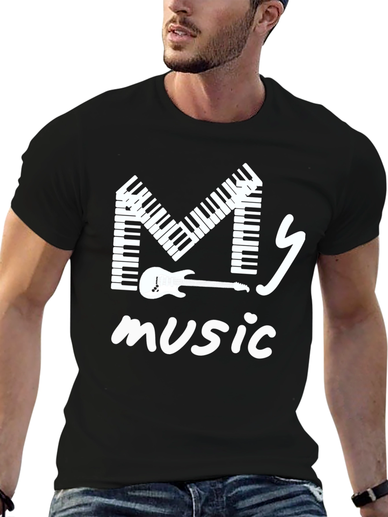 My Music T-Shirt: Keyboard M Design