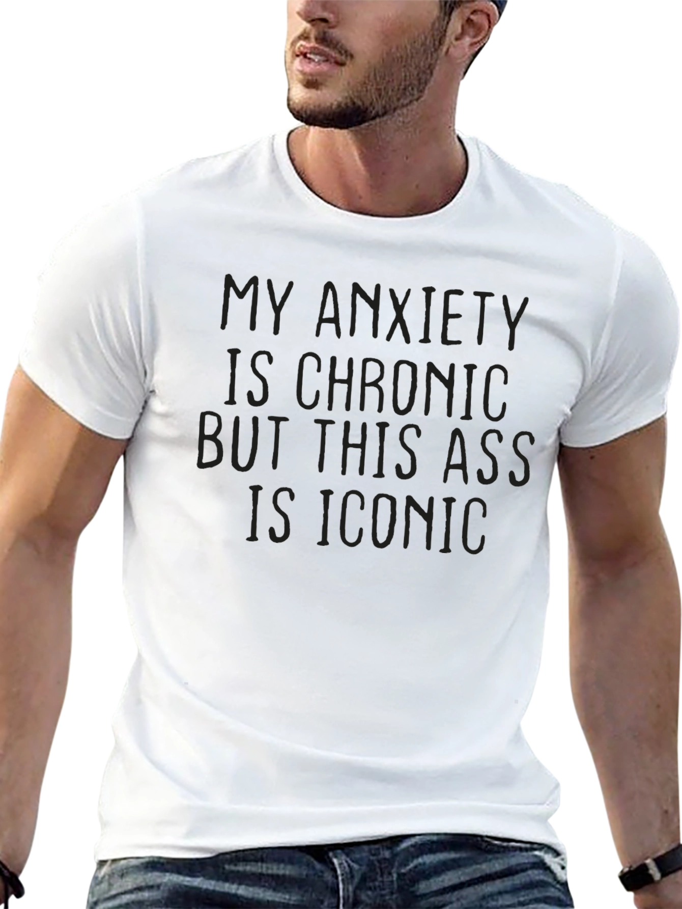Anxiety Chronic Iconic Graphic T-Shirt