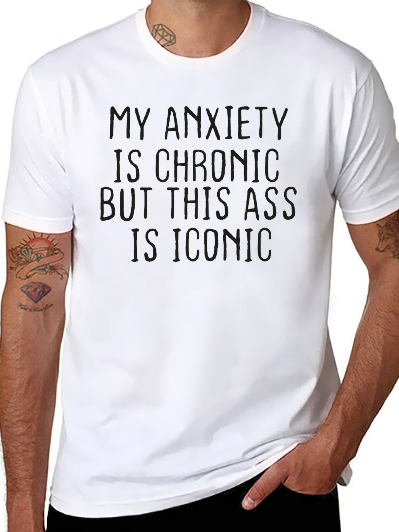 Anxiety Chronic Iconic Graphic T-Shirt