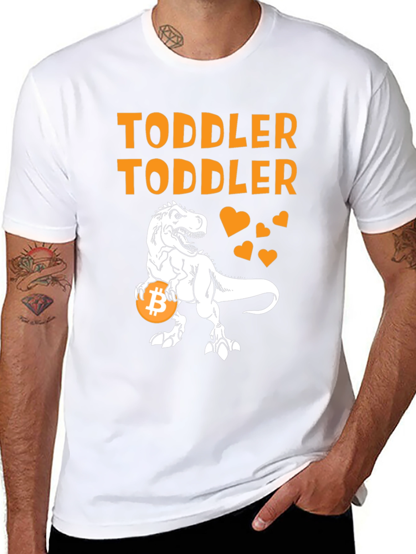 Toddler Bitcoin T-Rex Graphic Tee