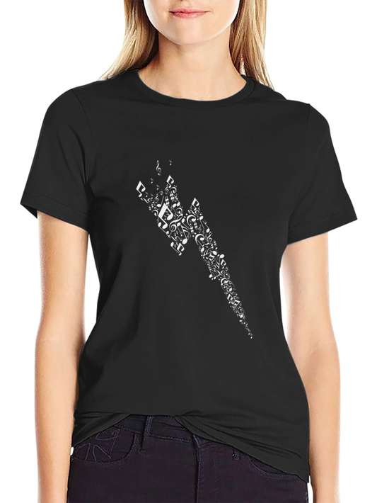 Musical Lightning Bolt Black T-Shirt